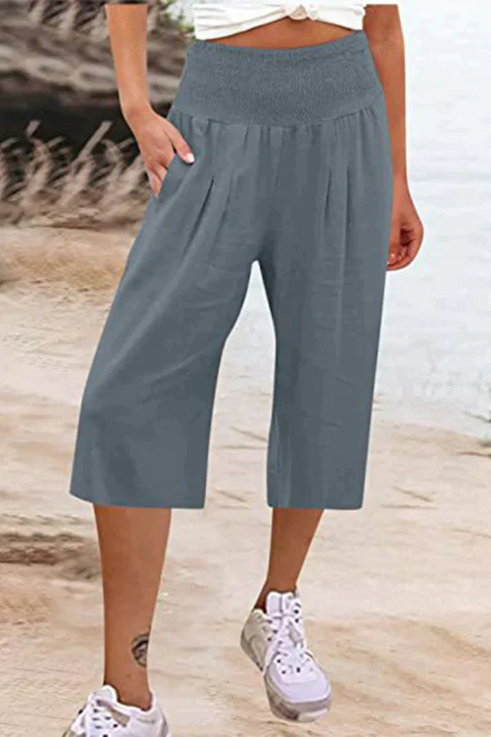 Hoge Taille Broek Wijd en Comfortabel Eenzijdig Middellang