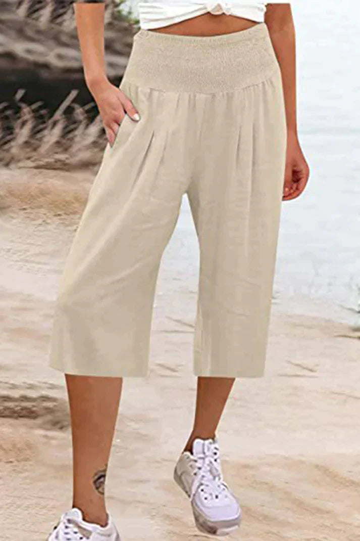 Hoge Taille Broek Wijd en Comfortabel Eenzijdig Middellang