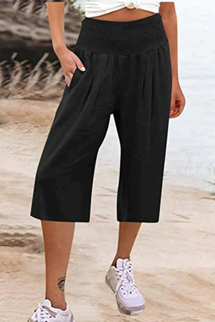Hoge Taille Broek Wijd en Comfortabel Eenzijdig Middellang - Mode Vibes