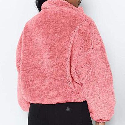 Dames Faux Fur Jas Teddy Stijlvol Warm Bruin