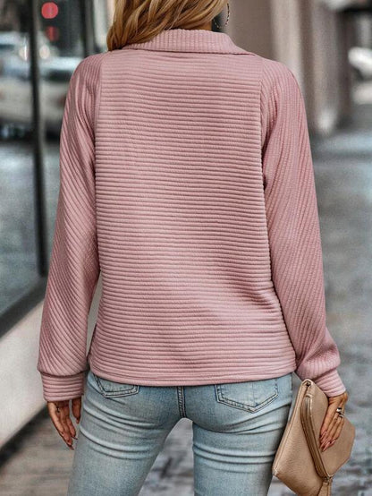 V-hals Pullover Effen Kleur