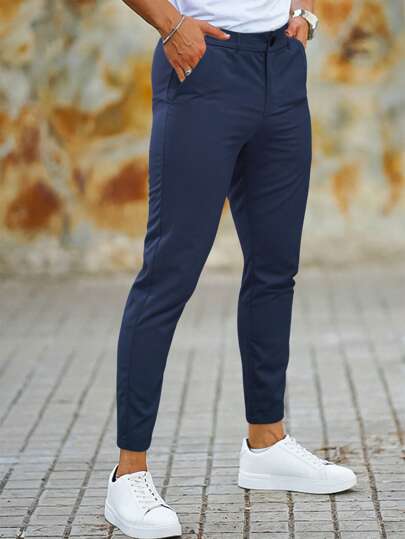 Stijlvolle Chino Joggers Slim Fit voor Mannen - Mode Vibes