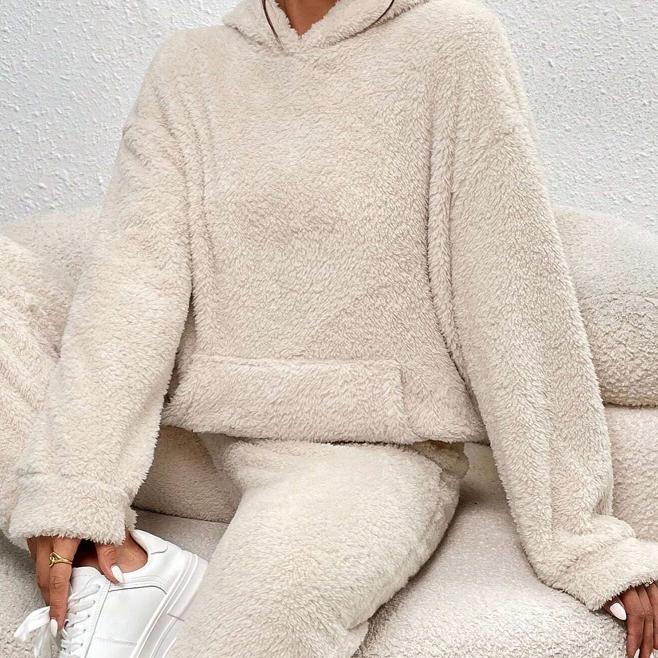 Dames Lounge Set Zacht met Hoodie en Broek
