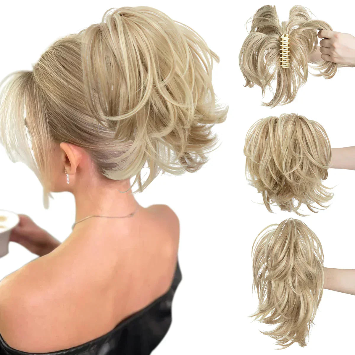 Paardenstaart Hairextensions Twist Pop Eenvoudig Aanbrengen