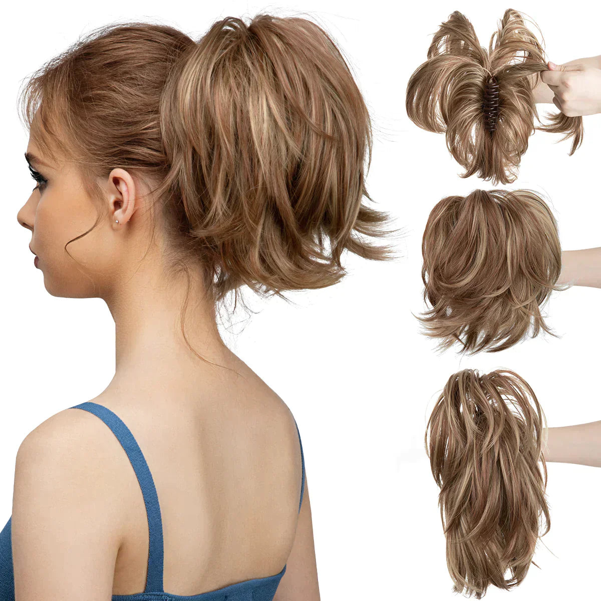 Paardenstaart Hairextensions Twist Pop Eenvoudig Aanbrengen - Mode Vibes