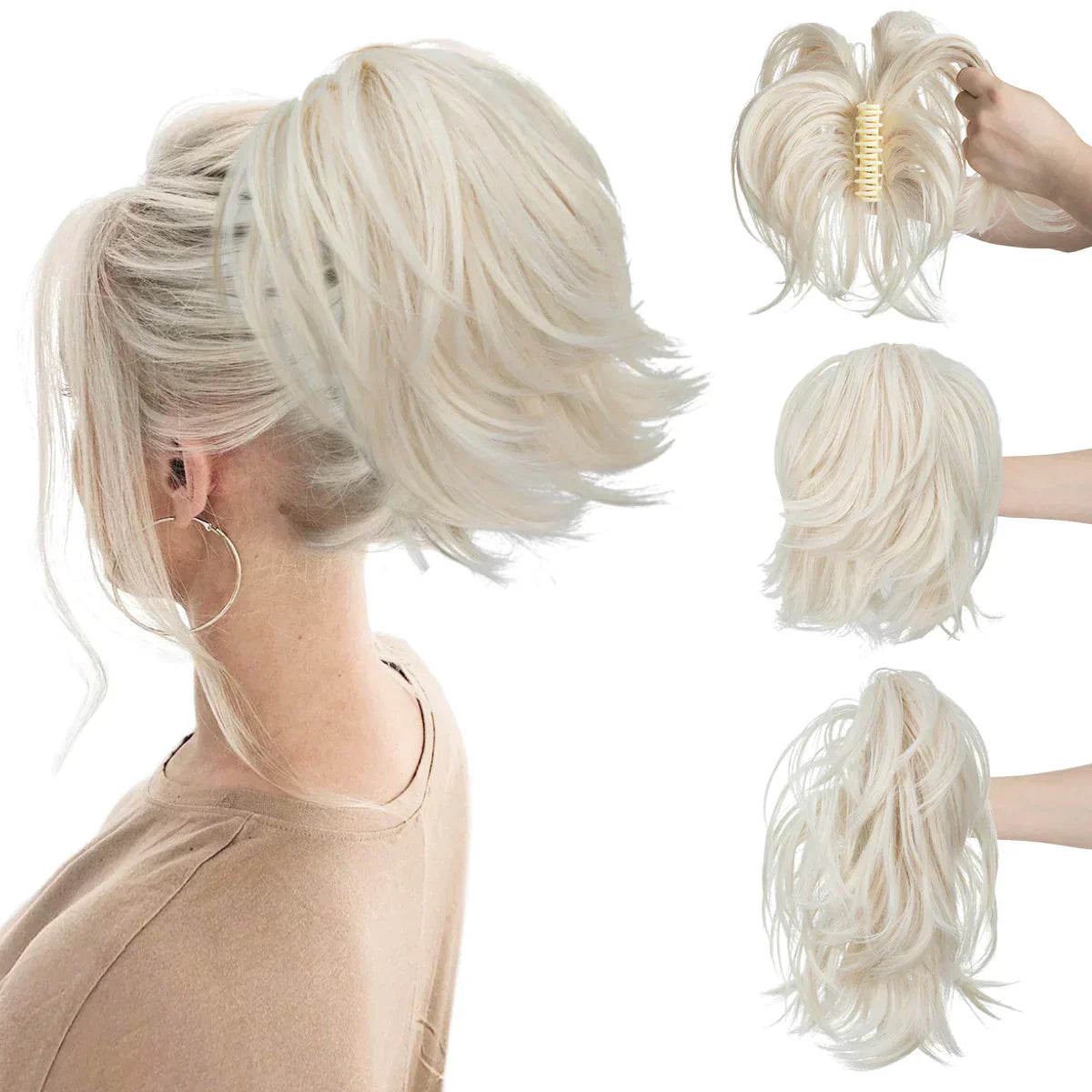 Paardenstaart Hairextensions Twist Pop Eenvoudig Aanbrengen