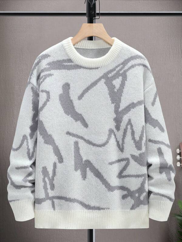 Mannen Trui Grafische Print Casual Arvid - Mode Vibes