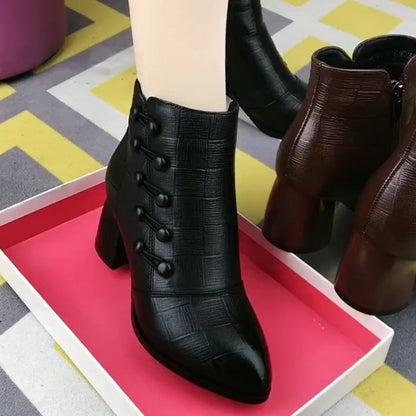 Enkellaarsjes met Hakken Stijlvolle Damesschoenen