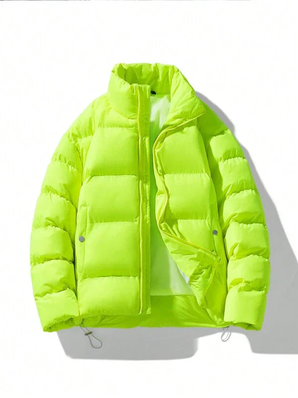 Dikke Heren Winterjas Fluorescerend Reflecterend - Mode Vibes