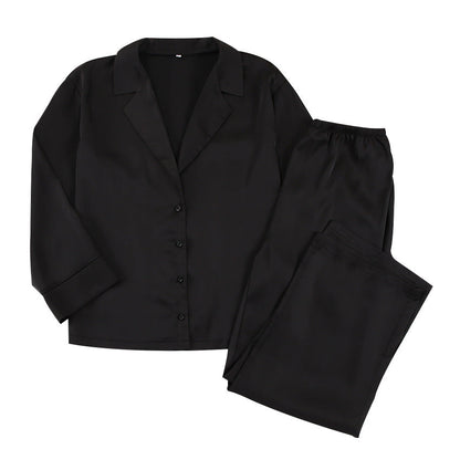 Dames Satijnen Pyjama Set Luxe Slaapwear