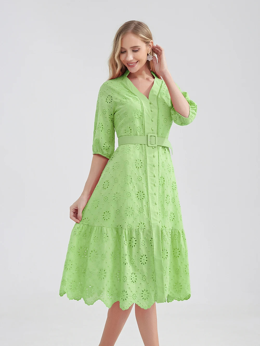 Zomerjurk Vrouw Evi Stijlvol Casual Jurkje
