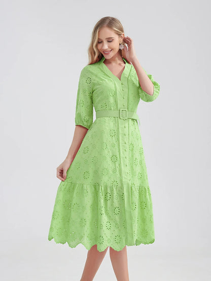 Zomerjurk Vrouw Evi Stijlvol Casual Jurkje