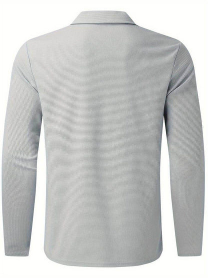 Lennox – Heren Wafelshirt met Lange Mouwen en V-Hals