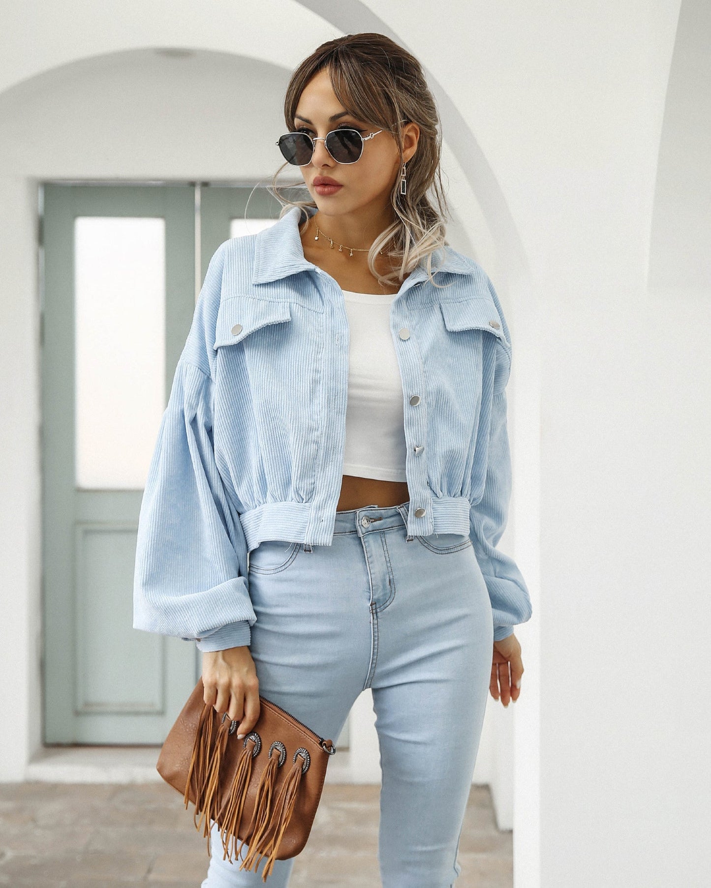 Davies – Dames Cropped Jack met Corduroylook