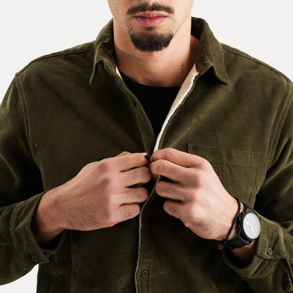 Emiliano | Camicia a manica lunga in velluto a coste