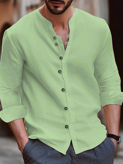 Linnen Shirt Heren Casual Zomer Kleding