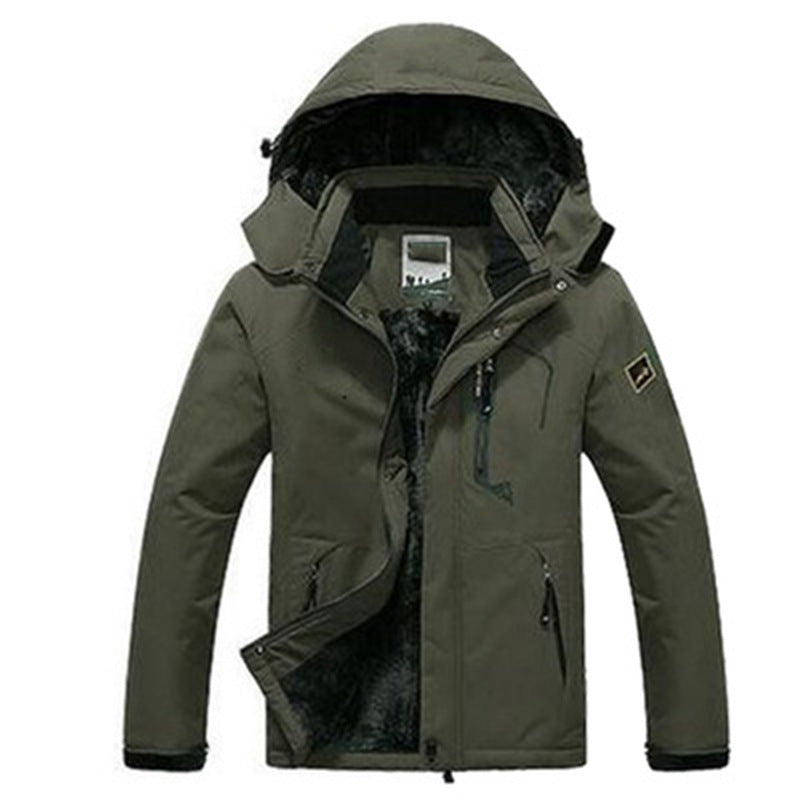 Waterdichte Parka Jas met Fleece Voering en Capuchon