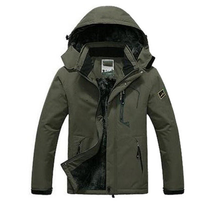 Waterdichte Parka Jas met Fleece Voering en Capuchon