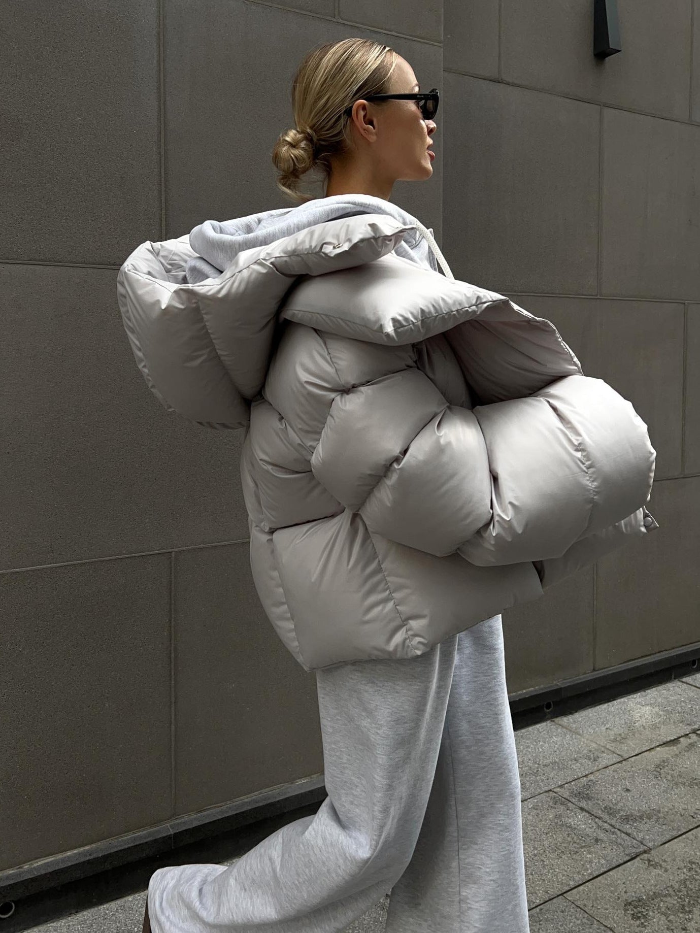Dames Puffer Jas Kort Moderne Stijl