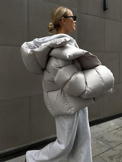 Dames Puffer Jas Kort Moderne Stijl