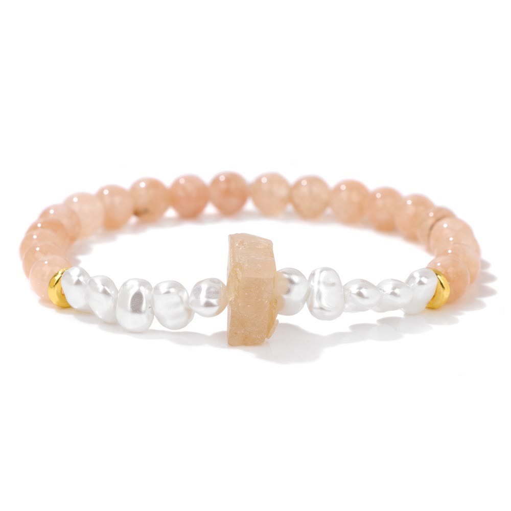 Kristallen Armband met Natuurlijke Steentjes