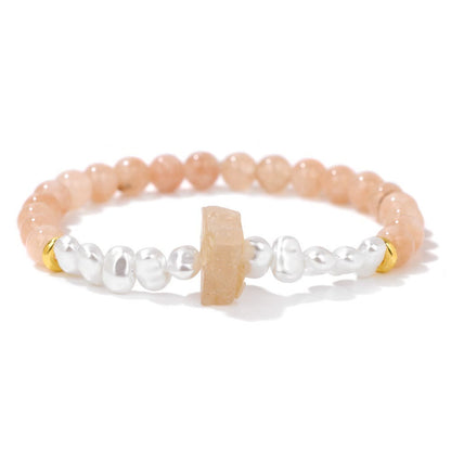 Kristallen Armband met Natuurlijke Steentjes