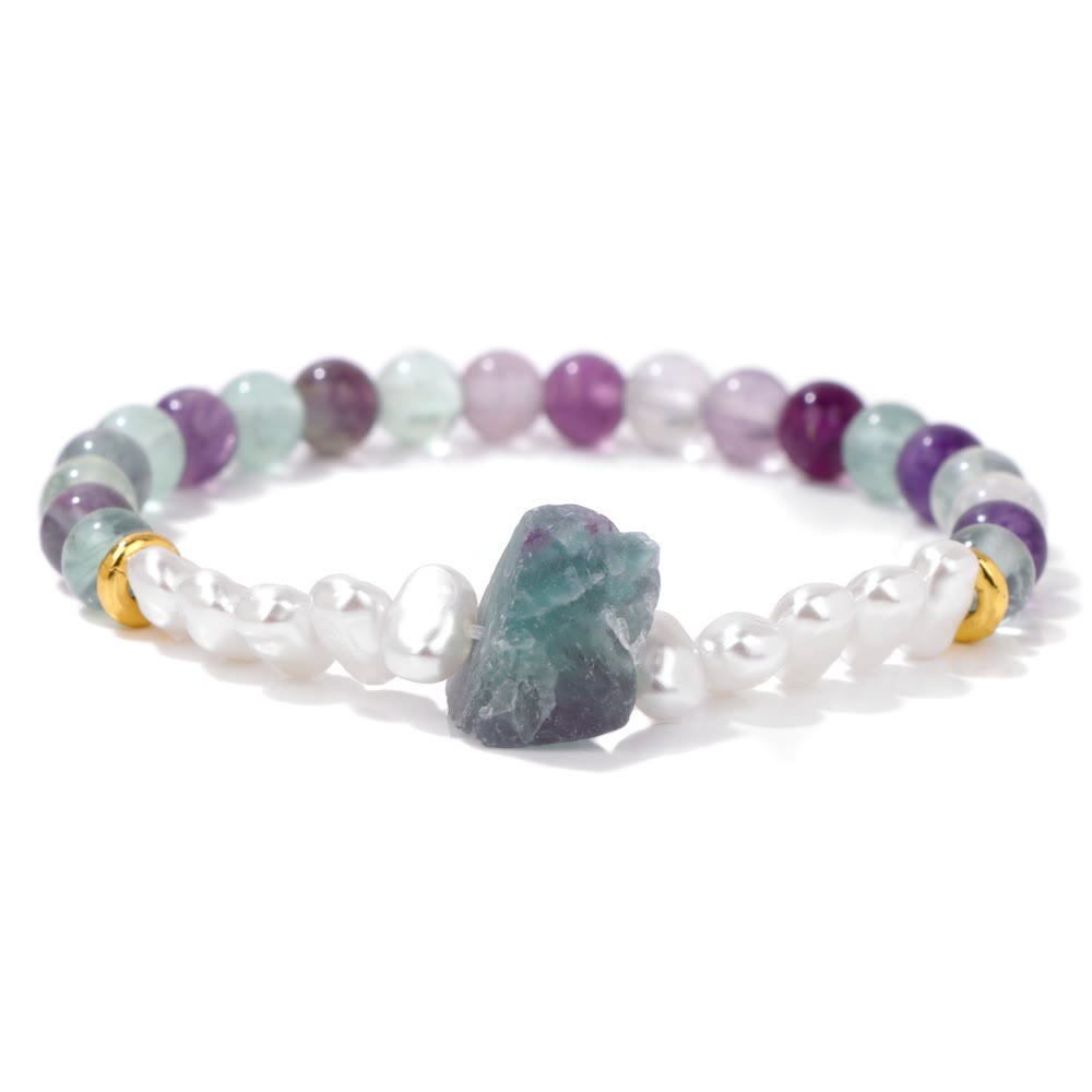 Kristallen Armband met Natuurlijke Steentjes