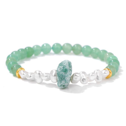 Kristallen Armband met Natuurlijke Steentjes