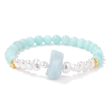 Kristallen Armband met Natuurlijke Steentjes