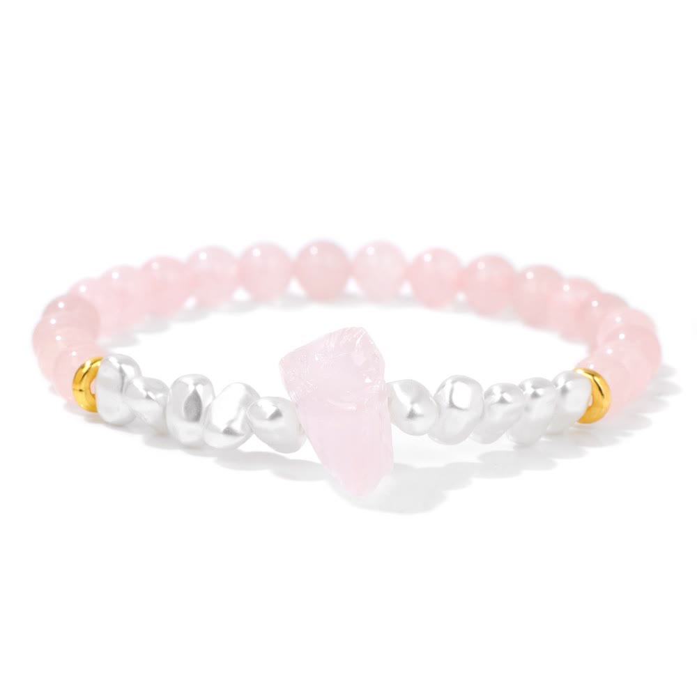 Kristallen Armband met Natuurlijke Steentjes
