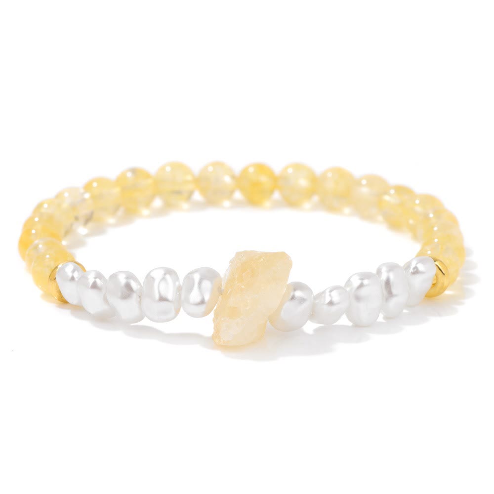 Kristallen Armband met Natuurlijke Steentjes
