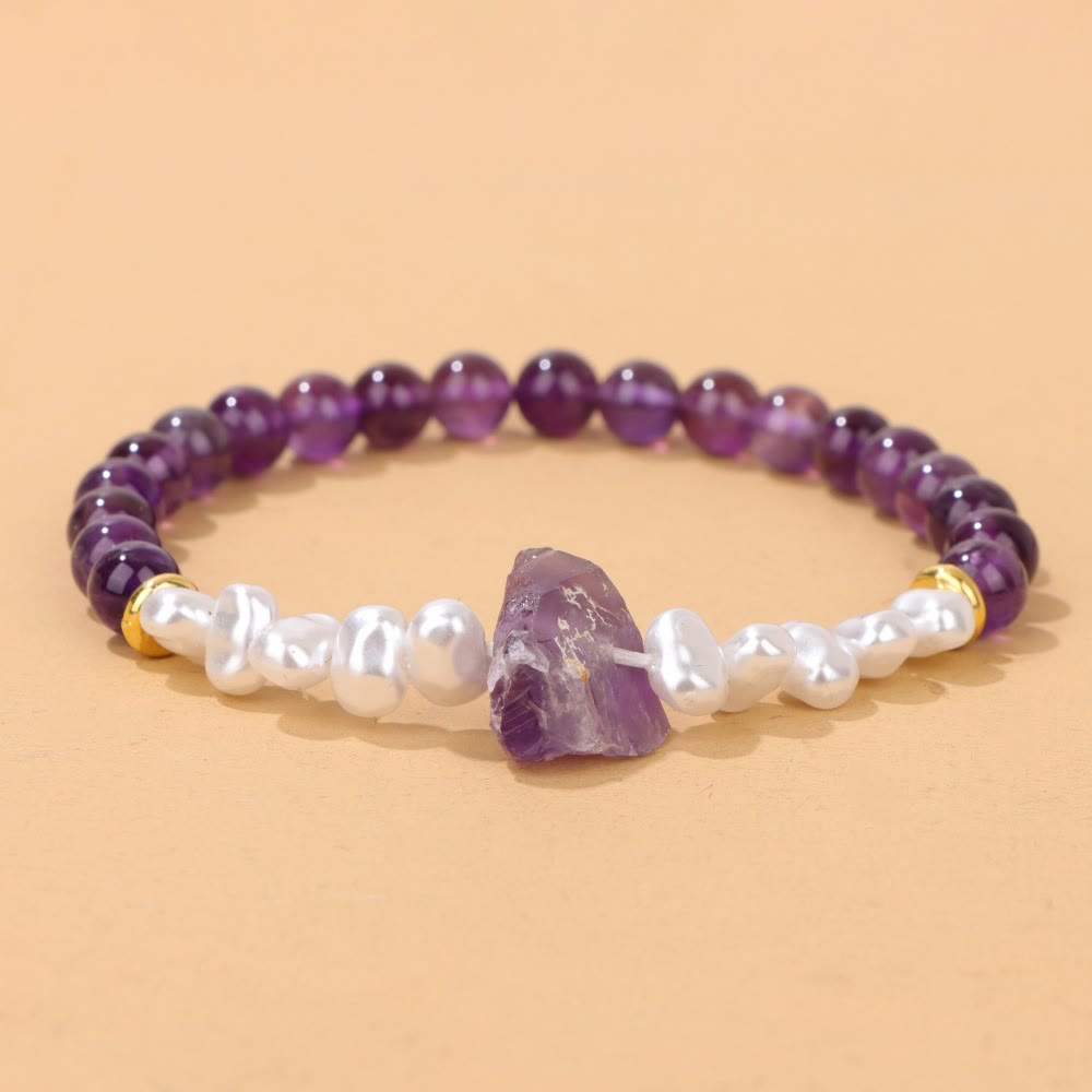 Kristallen Armband met Natuurlijke Steentjes
