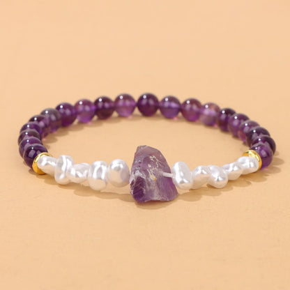 Kristallen Armband met Natuurlijke Steentjes