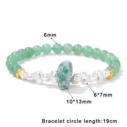 Kristallen Armband met Natuurlijke Steentjes