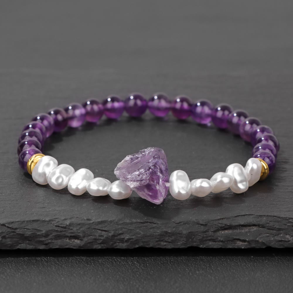 Kristallen Armband met Natuurlijke Steentjes