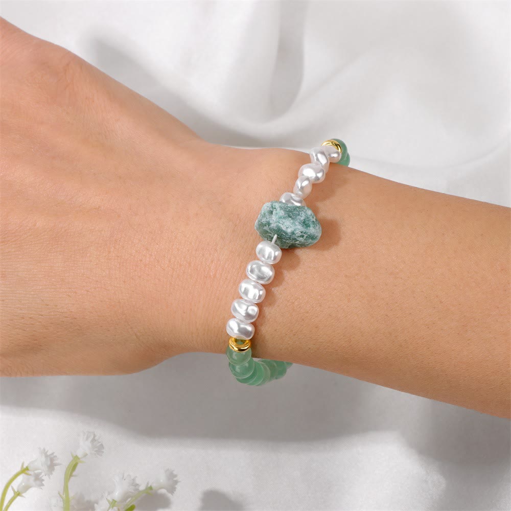 Kristallen Armband met Natuurlijke Steentjes