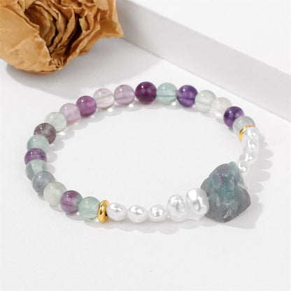 Kristallen Armband met Natuurlijke Steentjes