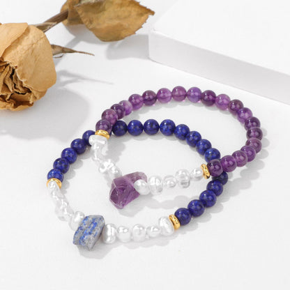 Kristallen Armband met Natuurlijke Steentjes