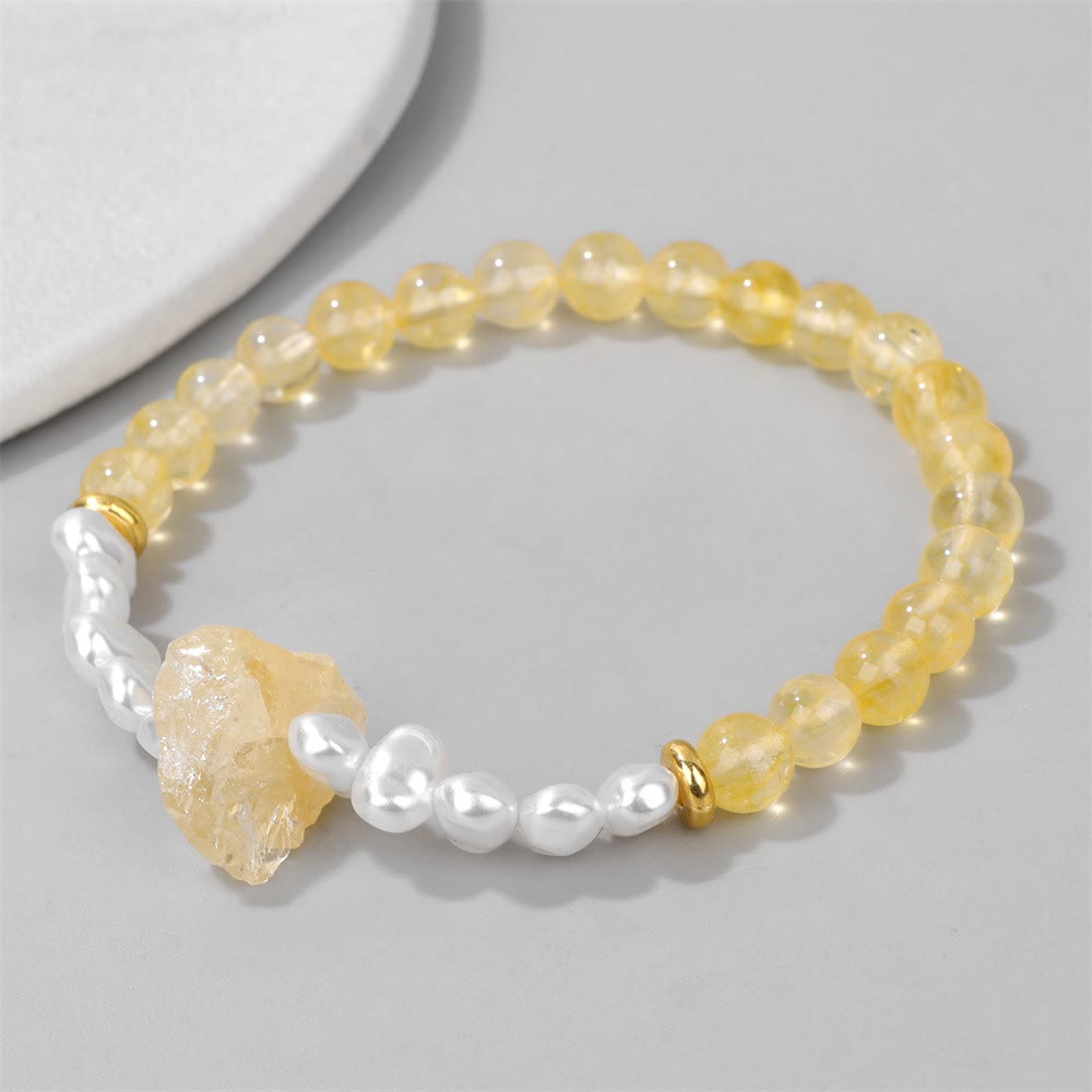 Kristallen Armband met Natuurlijke Steentjes