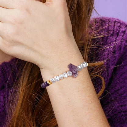 Kristallen Armband met Natuurlijke Steentjes