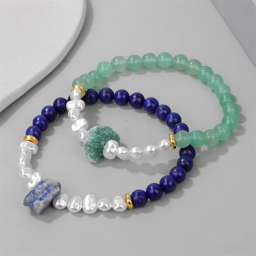 Kristallen Armband met Natuurlijke Steentjes