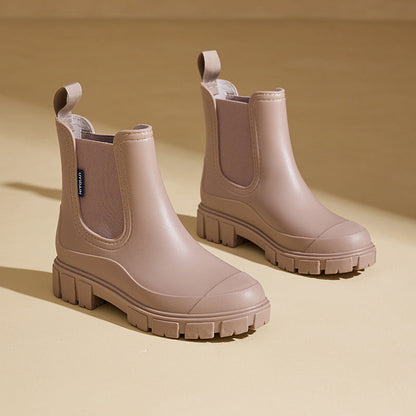 Dames Regenlaarzen Halfhoog Waterdicht Antislip Zool