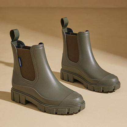 Dames Regenlaarzen Halfhoog Waterdicht Antislip Zool