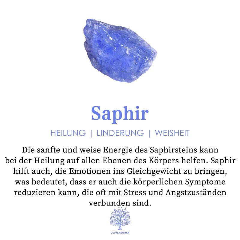 Saffier en Opaal Drievoudige Ring Set Zilverkleurig Edelsteen