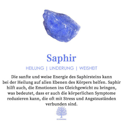Saffier en Opaal Drievoudige Ring Set Zilverkleurig Edelsteen