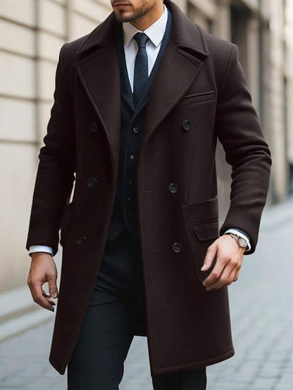 Lange Bruine Herenjas van Luxe Kwaliteit - Mode Vibes