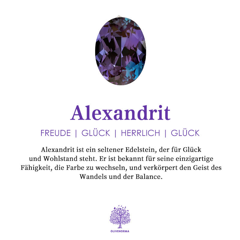 Kleurveranderende Verlovingsring met Alexandriet en Amethist