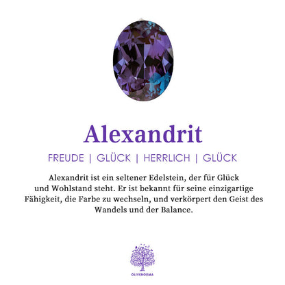 Kleurveranderende Verlovingsring met Alexandriet en Amethist