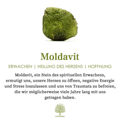 Moldaviet Halsketting Natuursteen Lyra Sieraad