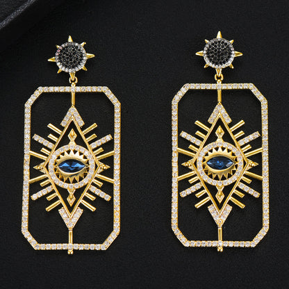 Dames Oorbellen Geometrisch met Oog Details